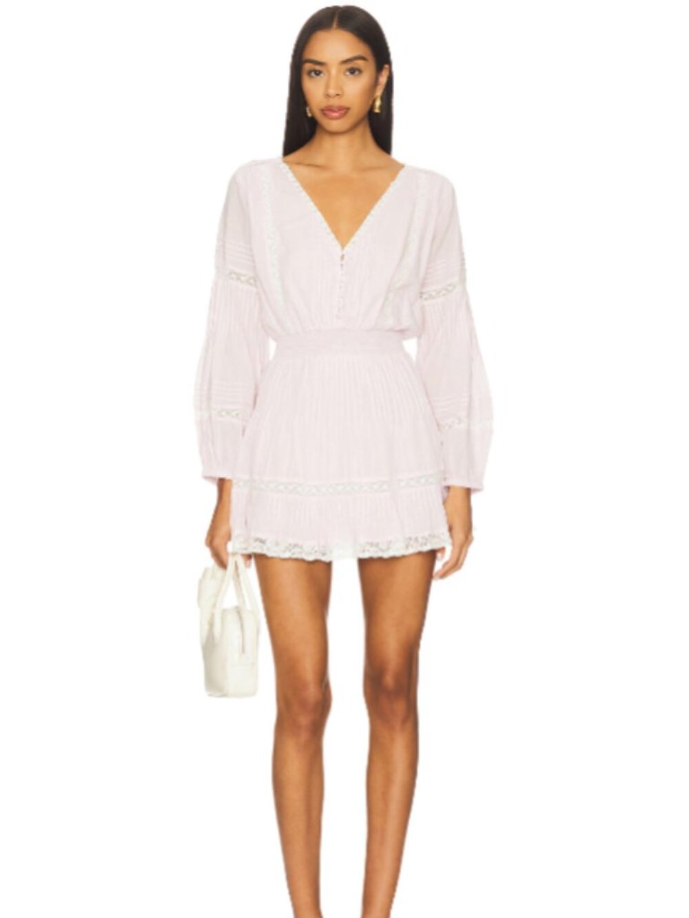 NWT LoveShackFancy Winfrey Lace Mini Dress - Orchid Ice
